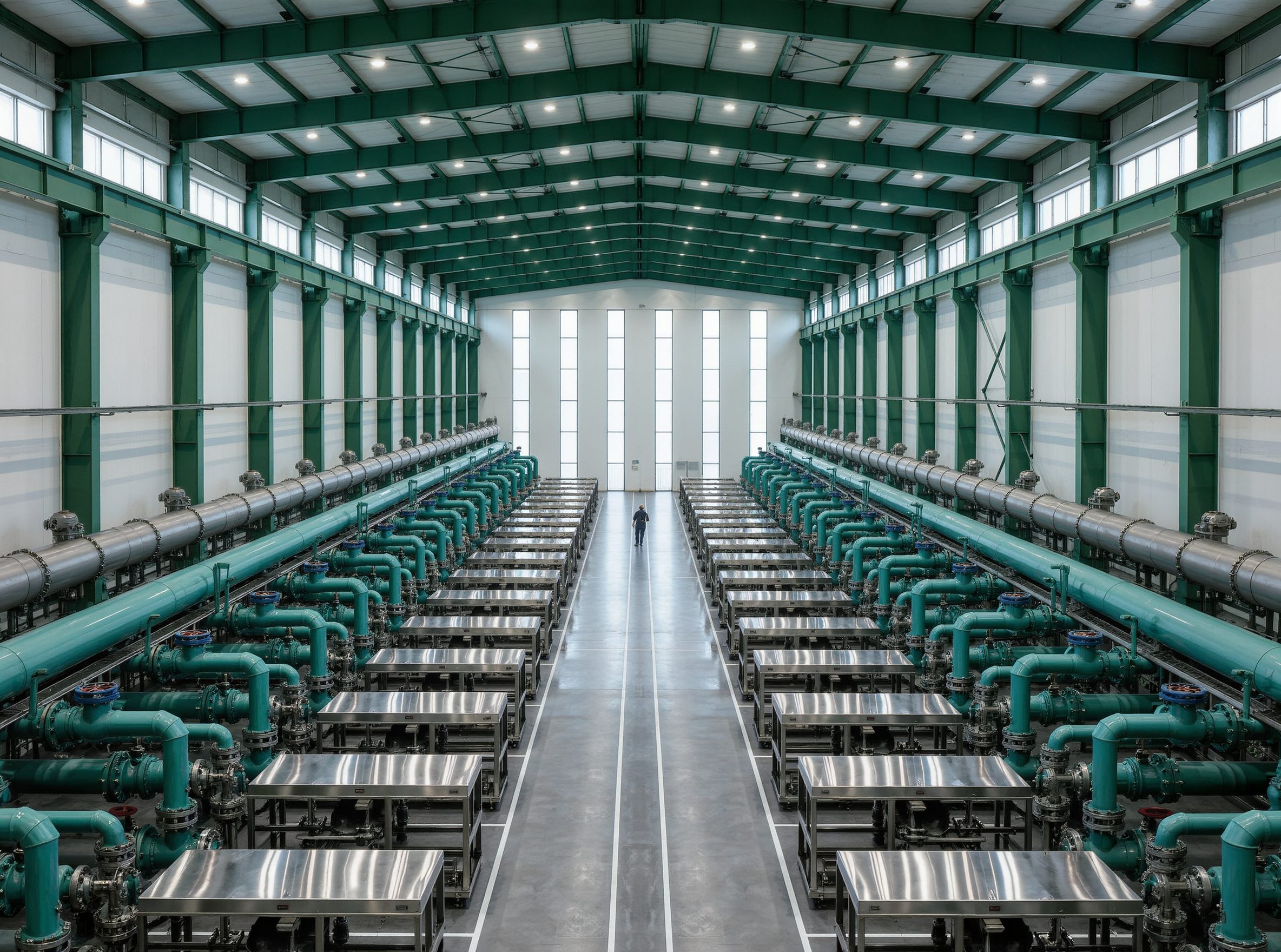 Clean industrial process facility interior